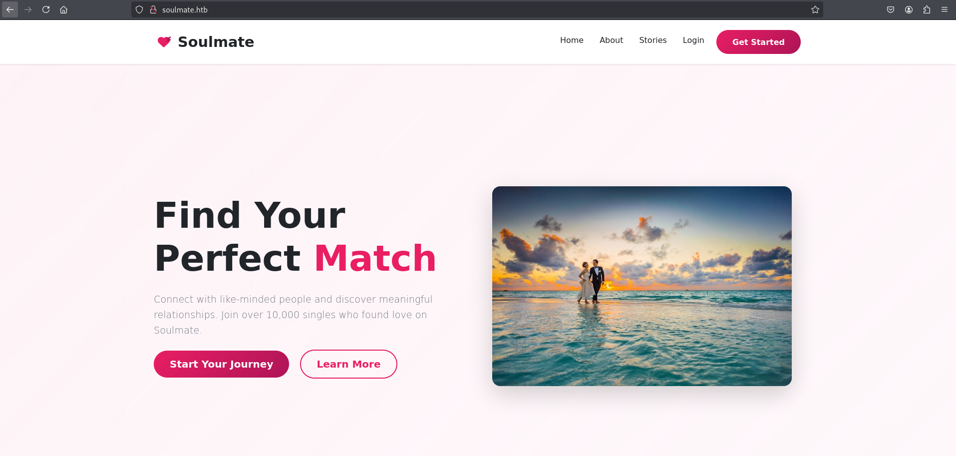 Web homepage screenshot